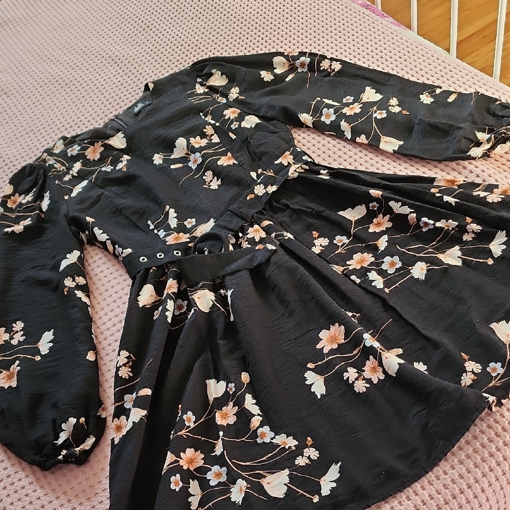 Dotti Black Floral Dress